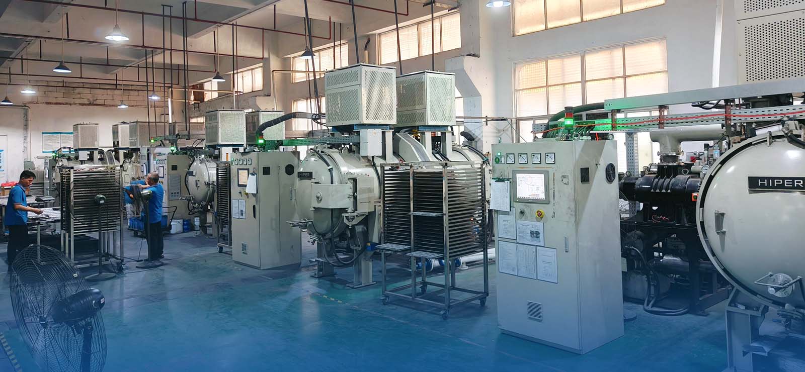 Powder metallurgy production line for custom sintered metal parts with stable mass output